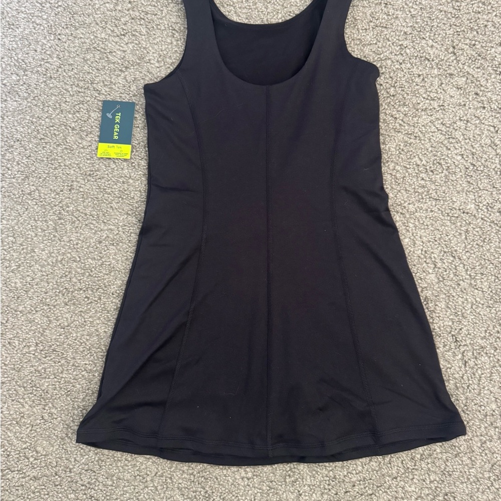 tek gear black scoop neck tank tennis dress